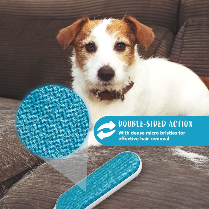 ALLISTAR Lint Brush and Pet Hair Remover for Laundry, Clothes, Couches, Car Seats, Furniture and Fabric. Reusable Dog and Cat Fur Wizard Hair Removal Brush. ALLISTAR (Sky Blue) - Image 5